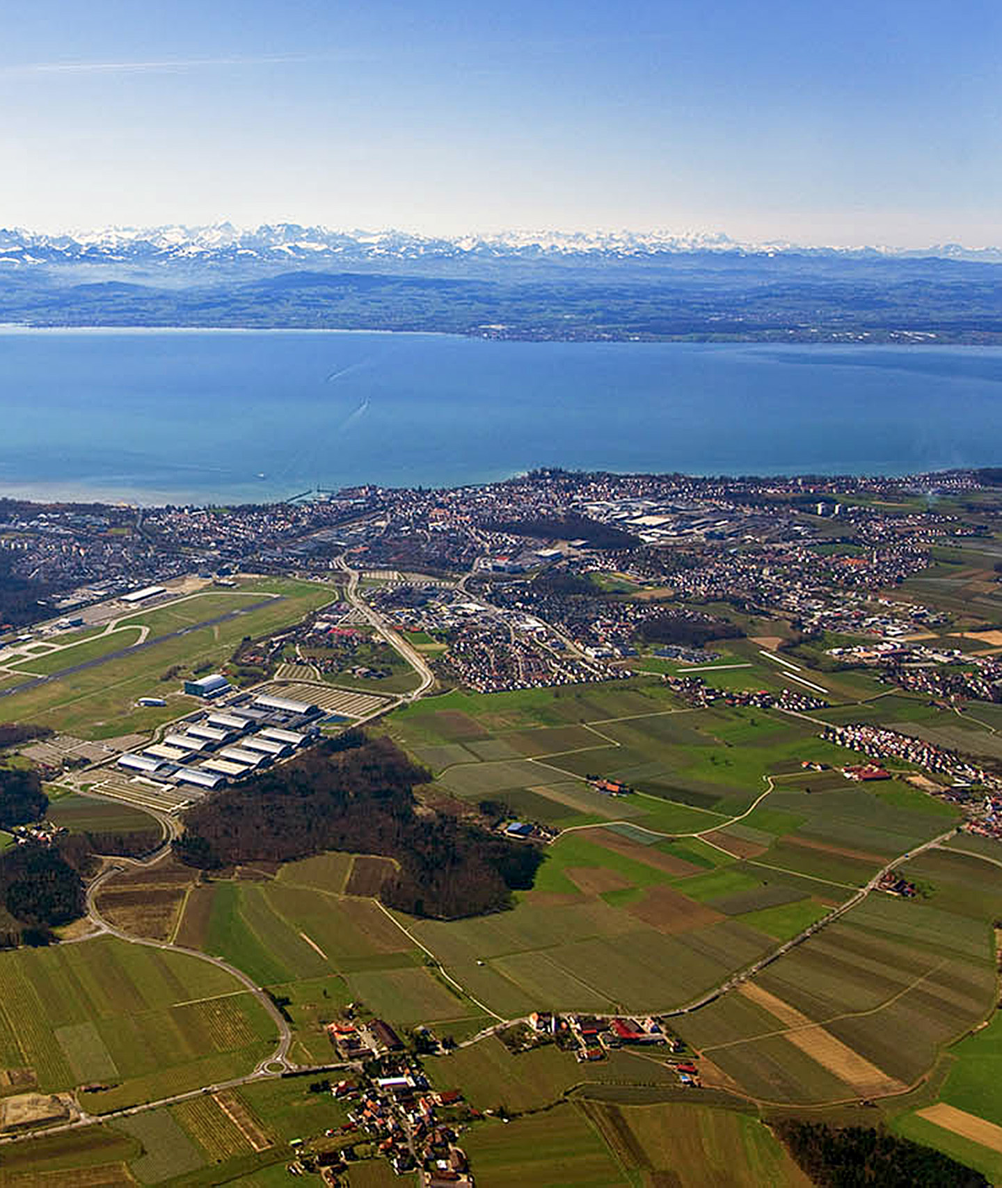 Panoramablick über die Vierländerregion und den Bodensee